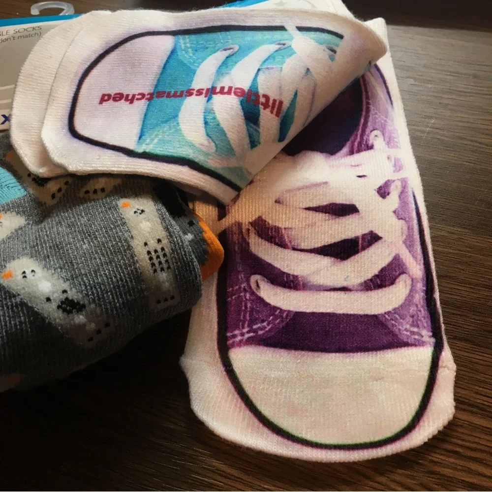 Lil miss matched single socks for ages 1-3